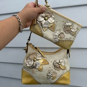 Vintage Coach Purse with matching wristlet |